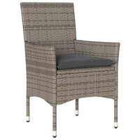 5-delige Tuinset Anthem met kussens poly rattan en glas grijs