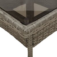 5-delige Tuinset Anthem met kussens poly rattan en glas grijs