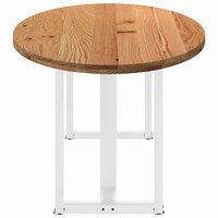 Eettafel Xantippe 220x100x74 cm ovaal massief eikenhout lichtbruin