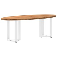 Eettafel Xantippe 220x100x74 cm ovaal massief eikenhout lichtbruin
