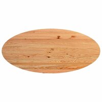 Eettafel Xantippe 220x100x74 cm ovaal massief eikenhout lichtbruin