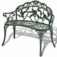 Tuinbank Rococo 100 cm gietaluminium groen