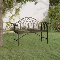 Tuinbank Gothic 2-zits 128 cm staal zwart