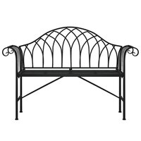 Tuinbank Gothic 2-zits 128 cm staal zwart