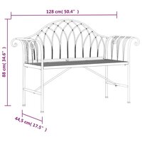 Tuinbank Gothic 2-zits 128 cm staal zwart