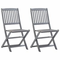 Tuinstoelen Patrick inklapbaar SET 2 st massief acaciahout