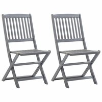 Tuinstoelen Patrick SET 2 st inklapbaar met kussens massief acaciahout