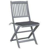 Tuinstoelen Patrick SET 2 st inklapbaar met kussens massief acaciahout