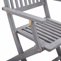 Tuinstoelen Anton SET 2 st inklapbaar met kussens massief acaciahout
