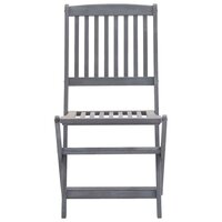 Tuinstoelen Fox SET 2 st inklapbaar met kussens acaciahout grijs