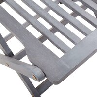Tuinstoelen Fox SET 2 st inklapbaar met kussens acaciahout grijs
