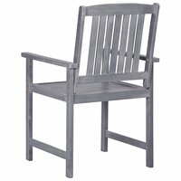 Tuinstoelen Francis SET 4 st massief acaciahout grijs