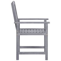 Tuinstoelen Francis SET 4 st massief acaciahout grijs