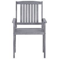 Tuinstoelen Francis SET 4 st massief acaciahout grijs