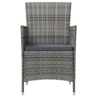 Tuinstoelen Ciska SET 2 st met kussens poly rattan grijs