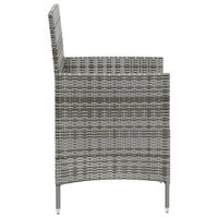 Tuinstoelen Ciska SET 2 st met kussens poly rattan grijs