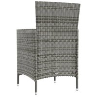 Tuinstoelen Ciska SET 2 st met kussens poly rattan grijs