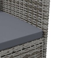 Tuinstoelen Ciska SET 2 st met kussens poly rattan grijs
