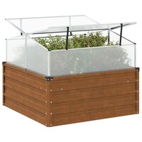 Plantenbak met kasvormig weervast staal 100x100 cm