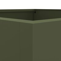 Plantenbak 52x48x75 cm staal olijfgroen