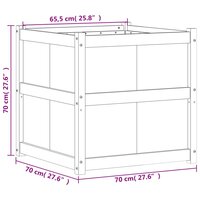 Plantenbak 70x70x70 cm ge&iuml;mpregneerd grenenhout