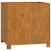 Plantenbak met poten roestig 49x47x50 cm cortenstaal
