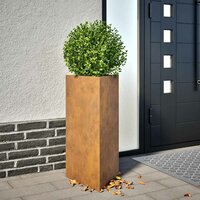 Plantenbak driehoek 40x40x75 cm weervast staal