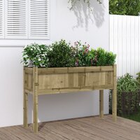 Plantenbak HenkJan met poten 110x31x70 cm ge&iuml;mpregneerd grenenhout