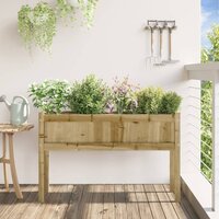 Plantenbak HenkJan met poten 110x31x70 cm ge&iuml;mpregneerd grenenhout