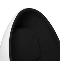 Fauteuil Eistoel Cocoon  stof zwart - kuip wit - draaibaar