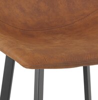 Barukruk Fuji stof bruin met zwarte metalen poten