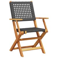 5-delige Tuinset Parijs poly rattan en massief hout zwart