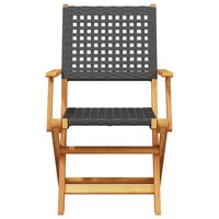 5-delige Tuinset Parijs poly rattan en massief hout zwart