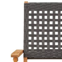 5-delige Tuinset Parijs poly rattan en massief hout zwart