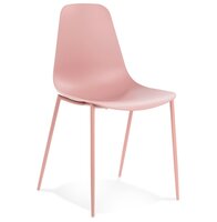 Eetkamerstoel Feliz kunststof roze voor Binnen/Buiten