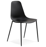 Eetkamerstoel Feliz  kunststof zwart voor Binnen/Buiten