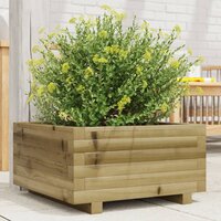 Plantenbak vierkant 50x50x26,5 cm ge&iuml;mpregneerd grenenhout