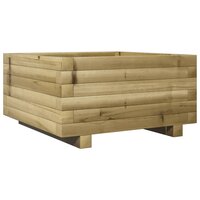 Plantenbak vierkant 50x50x26,5 cm ge&iuml;mpregneerd grenenhout