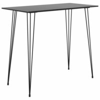 5-delige Barset Els zwart - 4 krukken met 1 tafel