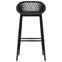 5-delige Barset Els zwart - 4 krukken met 1 tafel