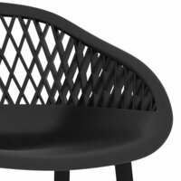 5-delige Barset Els zwart - 4 krukken met 1 tafel