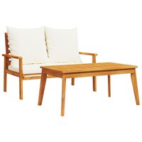 Loungeset Morshi bank met kussens en salontafel massief acaciahout