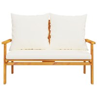 Loungeset Morshi bank met kussens en salontafel massief acaciahout