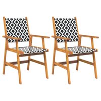 3-delige Tuinset Cancun tafel met 2 stoelen massief acaciahout