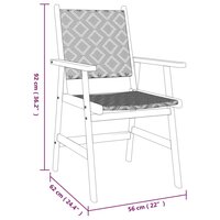 3-delige Tuinset Cancun tafel met 2 stoelen massief acaciahout