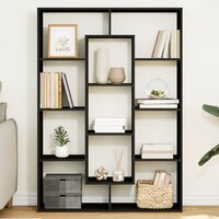 Boekenkast Andy 102x29x143 cm hout zwart - vakkenkast