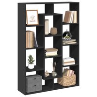 Boekenkast Andy 102x29x143 cm hout zwart - vakkenkast
