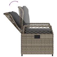 3-delige Tuinset Luxus met kussens poly rattan grijs