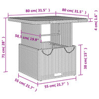 3-delige Tuinset Luxus met kussens poly rattan grijs