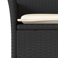 3-delige Tuinset Rasta met kussens poly rattan en acaciahout zwart